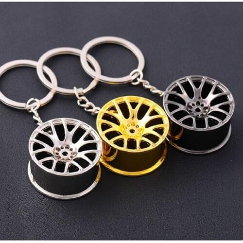 Rim Keychain Heavy Metal Rock Style Tire Hot High Quality Metal Keychain Car Key Ring Wheel Keyring Kingdom Hearts
