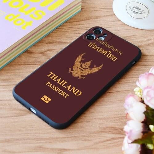 For Iphone Passport Of Thailand Print Soft Matt Apple iPhone Case 6 7 8 11 12 Plus Pro X XR XS MAX SE