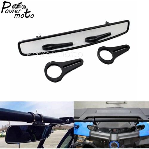 Black UTV ATV 1.75" Rearview Mirror Center/Side Mirrors For Honda Yamaha Polaris RZRs 570 800 900 1000 RZR 800 900 1000 XP1000