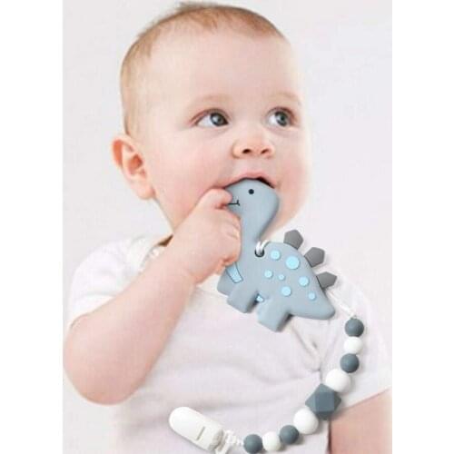 Baby Teething Toys Dinosaur Silicone Teether Toys Soft Infant Supplies For Baby Toys Gifts