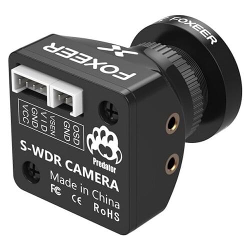 Foxeer Predator V5 Mini FPV Camera Racing Drone Camera16:9 / 4:3 PAL /NTSC Switchable Super WDR OSD 4ms Latency for RC FPV Drone