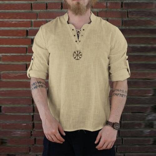 New Style Mens Short Sleeves T-Shirt Summer Fashionable Personality Cotton-linen Pure Longsleeved Male Top Comfort Mens Tees