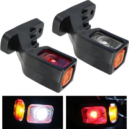 Indicator Lamp 2Pcs/set Tail Light Assembly Truck Lamp For Trailer Truck Van Lorry 12/24V LED Side Marker Light White Red Yellow