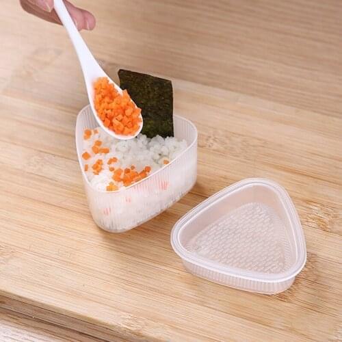 2Pc DIY Triangle Sushi Plastic Mold Kit/Rice Ball Bento Press Maker Mould japanese kitchen/Onigiri Model Tools Sushi Accessories