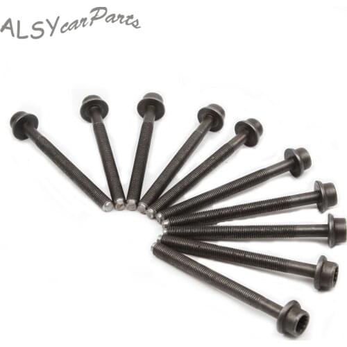 10Pcs WHT 000 912 Cylinder Head Bolt Screw Kit For Audi A1 A3 S3 VW CC Golf Plus Jetta Passat antana Tiguan Skoda Seat 1.4TSI