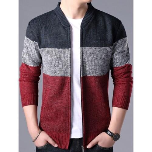 Male Casual Brand Clothing 2021 Fashion Mens Sweaters Patchwork Knitted Cardigan Coats Men Knitwear Sweatercoats Tops Outerwear