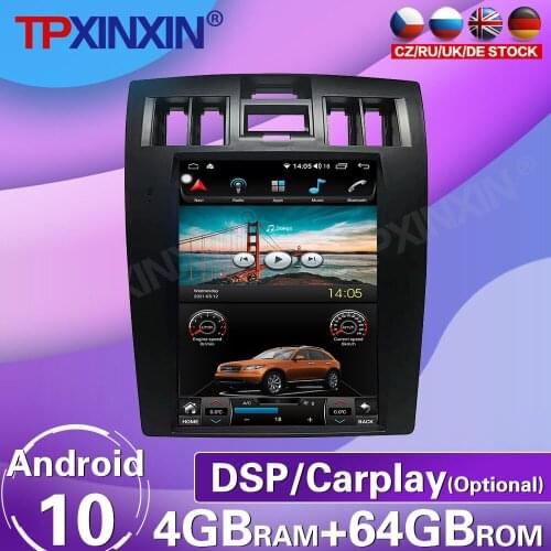 64G For Hyundai Genesis Coupe 2003-2007 Android 10 Tesla Car Screen Radio Tape Recorder Multimedia Player GPS Navigation Carplay