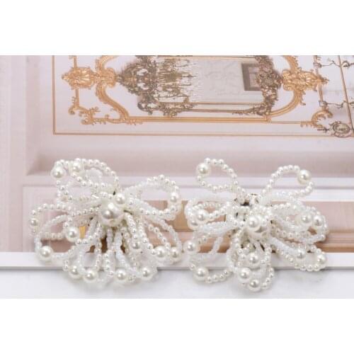 New Boho Pearl Earrings White Trendy Wholesale Statement Fashion Jewelry Big Statement Stud Ear Ring For Women 2021 Za