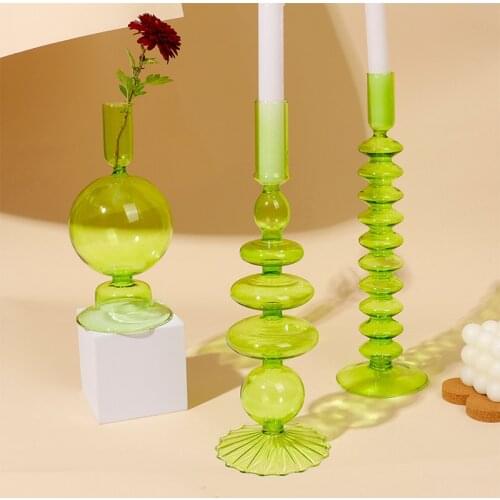 O.RoseLif Decorative Glass Candlesticks