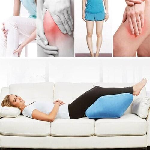 REWTR Portable Inflatable Elevation Wedge Leg Foot Pillow For Sleeping Knee Support Inflated Pillow