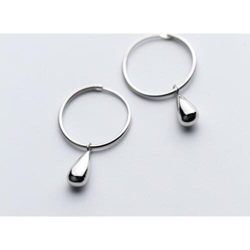 S925 SilverColor Earring Fashion Jewelry Teardrop/Water drop/Raindrop Hoop Earrings For Women Valentine Gifts Jewelry