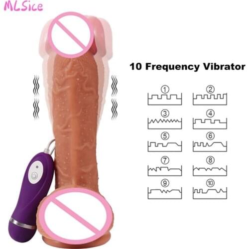 Vibrator Dildo G Spot ClitorisVaginal Massage Heating Soft Silicone Vibrator Sex Toys for Woman Swing Huge Big Dick Adult