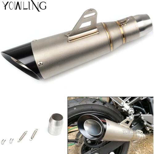 51mm Motorcycle Exhaust Modified Scooter Exhaust Muffle For GY6 CRF 230 MSX 125 PCX125 YZF R3 MT-10 Z800 ATV Dirt Bike