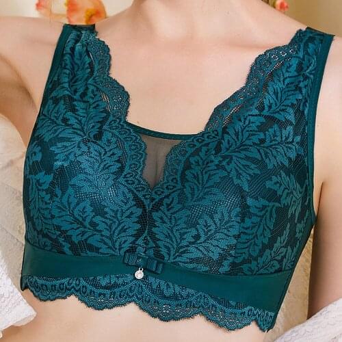 Xianqifen Thin Strap sexy Lace floral lingerie bras for women vest bralette push up brassiere girl BCD cup gather top wireless