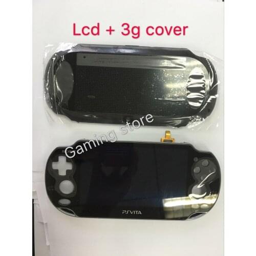 1set=2pcs Black Color OLED LCD Screen Display and Back Cover panel for PSVita PS Vita PSV 1000 PCH 1001 1004 1104 1XXX Console