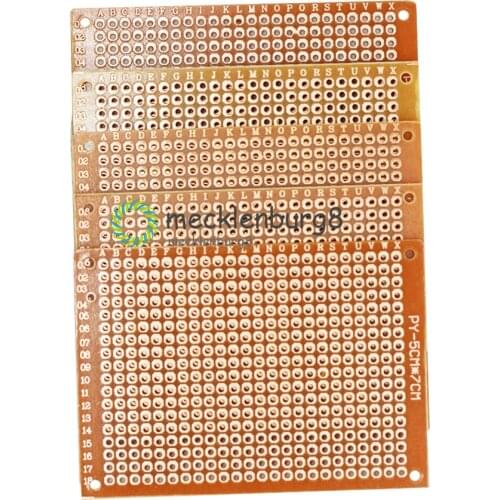 10 pieces. 5 * 7 cm DIY Prototype Paper Printed Circuit Board Universal Board New