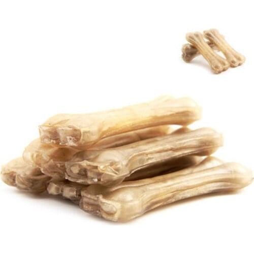 10Pcs/Lot Pet Dog Toy Cowhide Bone Molar Supplies Chews Toys Leather Bone Molar Teeth Clean Stick Food Dog Toys Accessories