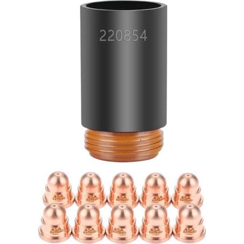 Promotion! 1 Pcs Plasma Retaining Cap Cutting Cover Plasma Retaining Cap & 50 Pcs 45A Nozzle 220930 Nozzle