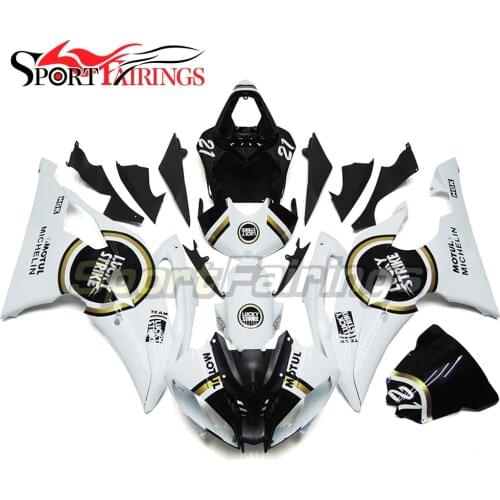 Lucky Strike 21 White Injection Fairings For Yamaha YZF600 R6 08 09 10 11 12 13 14 15 Year 2008 - 2016 Plastic ABS Fairing Kit