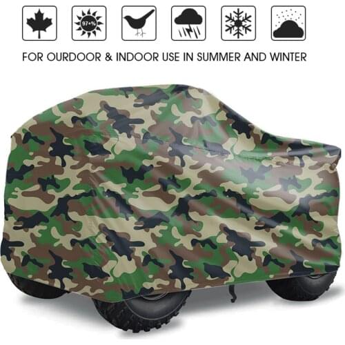 Quad Bike ATV Cover Universal 190T Waterproof Motorcycle Vehicle Scooter Kart Motorbike Covers M L XL XXL XXXL Camouflage Black