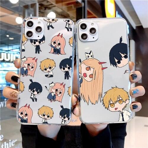 Chainsaw Man Makima Power Phone Case For Xiaomi Mi Max Note 3 A2 A3 8 9 9T 10 Lite Pro Ultra transparent pretty coque painting