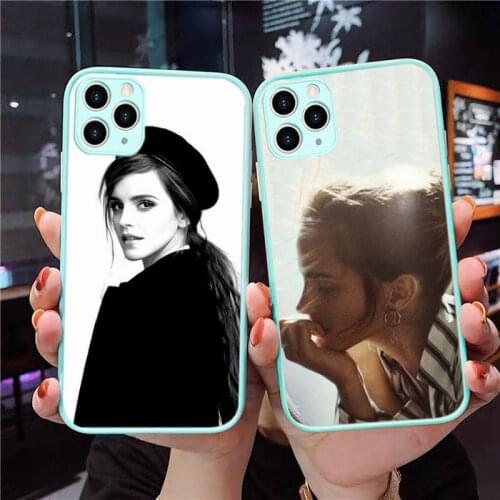 French Actress Emma Phone Case Blue Transparent Matte For IPhone 7 8 11 12 S Mini Pro X XS XR MAX Plus Cover Shell