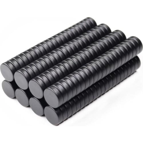 Black Epoxy Coated Neodymium Magnet Strong Small Round Rustproof Friction Fridge Whiteboard Magnetic Screen Bulletin Boards