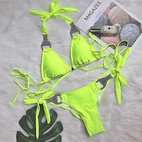 DIVGGSW Swimwear With Rhinestones