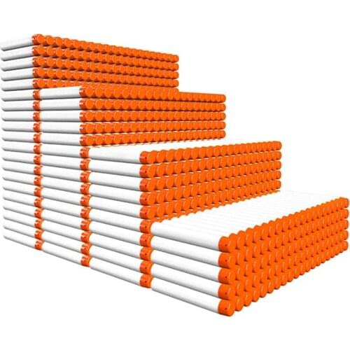Hollow Hole Refill Darts For Nerf Modulus Guns N Strike Elite Glow at The Dark 200pcs/300pcs/500pcs/1000pcs Bullets Pack - White