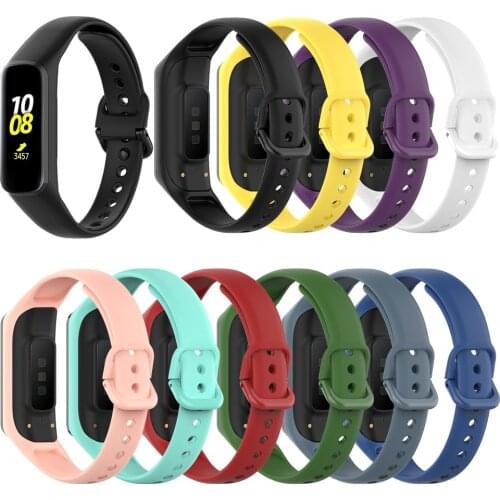 EiEuuk Adjustable Soft Silicone Replacement Watch Strap Band Case Pouch for Samsung Galaxy Fit E/SM-R375 Smartwatch