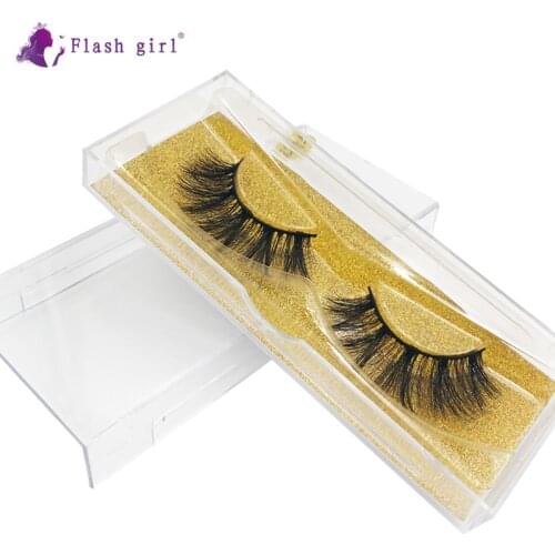 Flash Girl 1 Pair False Eyelashes Z-12 Handmade Thick Eye Lashes 3D Mink Eyelash Extension For Beauty Fake Eyelashes