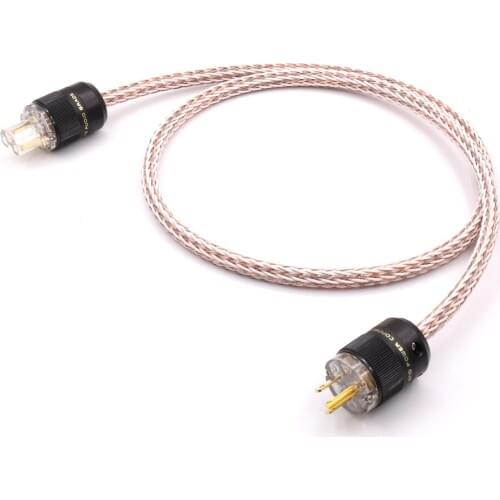 HIFI 12TC Power Cable High Quality 6N OCC Hifi Power Cord with US Plug for Amplifier DVD Mulitimedia