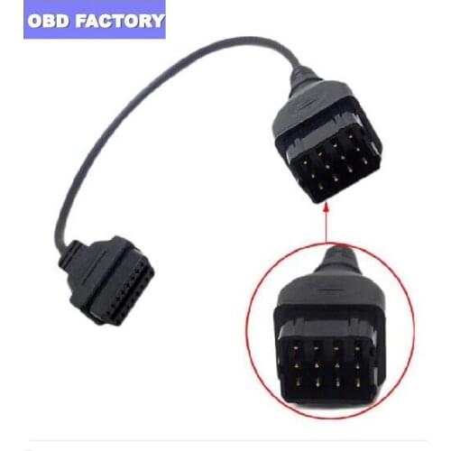 For GAZ 12Pin to 16pin OBD2 Car diagnostic-tool adapter cable for GAZ 12 pin russia cars cable adapter