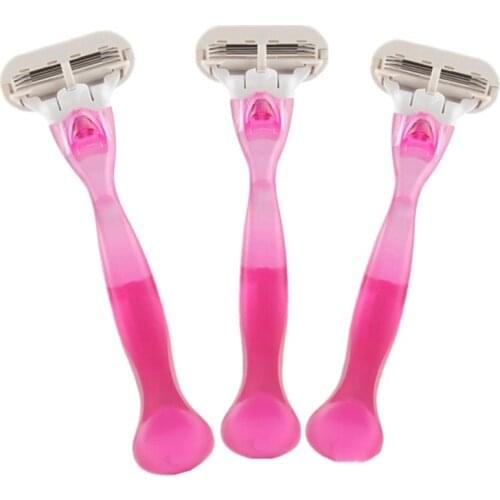 2021 Ladies Three Layer Shaving And Hair Removal Knife Manual Shaving Blade Handle Leg And Armpit Hair Shaving Knife Holder