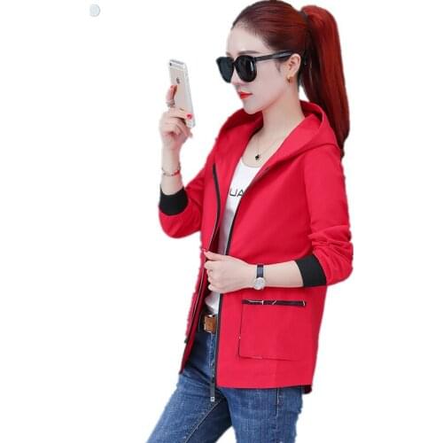 Youth clothing for women High quality Short jacket large size coat Autumn Hooded Leisure jacket Fashionable female clothing 1512