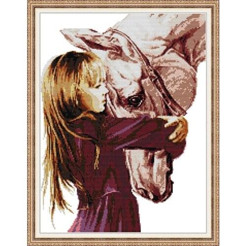 Counted Cross Stitch Kits Say Goodbye Embroidery Needlework Stamped Patterns Canvas Thread 11CT 14CT Printed Handmade Decor Sets