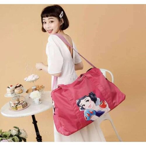 Disney princess mermaid handbag nylon shoulder messenger bag large capacity portable travel trolley luggage bag