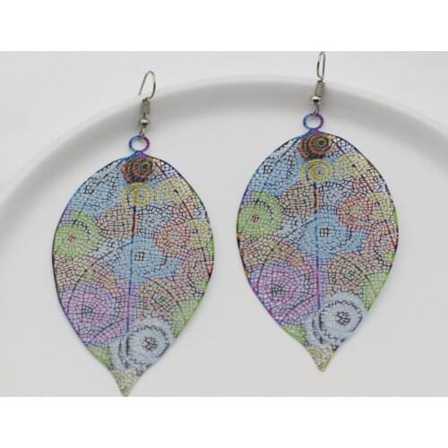 2021 New Women Girl Bohemian Leaves Pendant Dangle Drop Earrings Elegant Party Jewelry