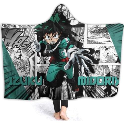 My Hero Academy Cosplay Blankets Lovely Plush Soft Cloak Cartoon Cloak Coral Fleece Air Blankets Birthday Valentine Gifts