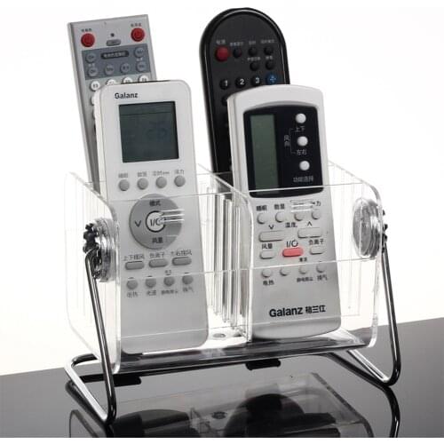 6 Grids Remote Control Holder Storage Box Acrylic Office Organizer Air Conditioner TV Remote Phone Makeup Brush Home Organizer