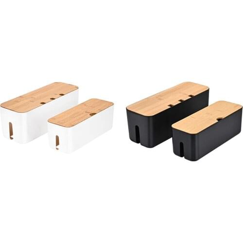 Cable Management Box Organizer for Cords, Computer USB-Hub, TV to Cover and Conceal Power Strips, Etc