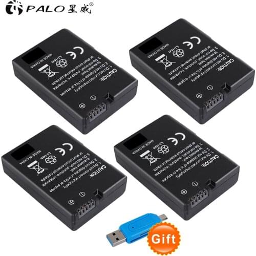 PALO 4PCS EN-EL14 en-el14 Rechargeable camera battery 1200mah 7.4v li-ion digital battery pack for Nikon D3100 D3200 D3300 P7100