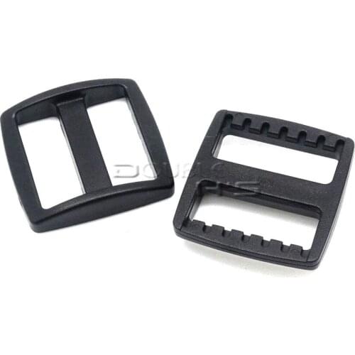 500pcs/lot 1" Plastic Black Slider Tri Glide Adjust Buckles Wider Style For Dog Collar Harness Backpack Straps 25mm