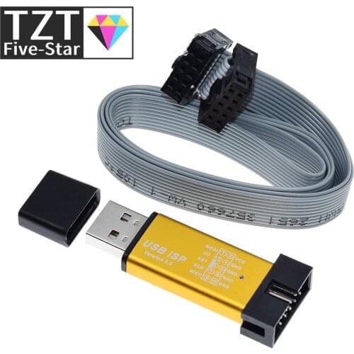 USBASP USBISP ISP Programmer Downloader for Arduino 51 ATMEL AVR Support 64 Bit Win7 & 32Bit Win98 WinMe Win2000 WinXP Win Vista