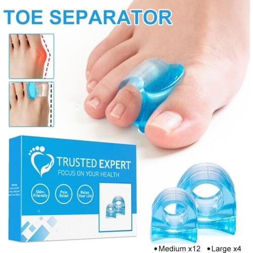 Silica gel Toe Separators Foot Corrector and Spacer Pain Relief for Bunions Hammer Toe Foot Straightener for Men Women
