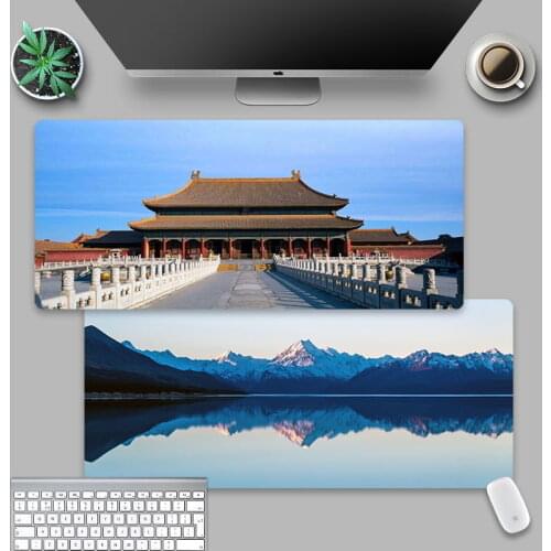 Landscape Pattern Rubber Mousepad Large Mouse Pad Keyboards Mat Office Keyboard Pad Computer Desk Mat Gaming Desk