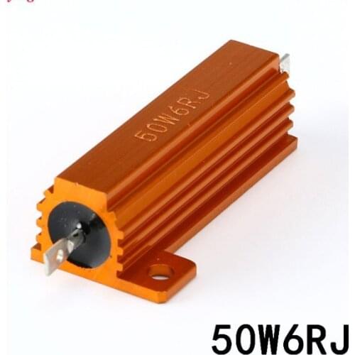 RX24 50W Aluminum Power Metal Shell Case Wirewound Resistor 0.01 ~ 100K 0.05 0.1 0.5 1 1.5 6 8 10 20 100 150 200 500 1K 10K ohm
