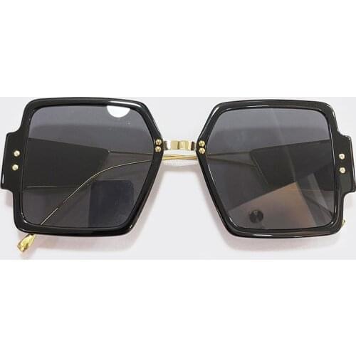 Black Square Oversized Sunglasses Women Big Frame Gradient Sun Glasses Female Unisex Driving Eyewear Oculos De Sol