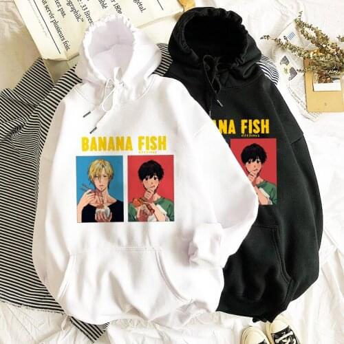 Anime Hoodies Mens Women Banana Fish Fleece Warm Sweatshirts NiceNew Autumn High Quality Streetwear Top Loose Clothing Hoody