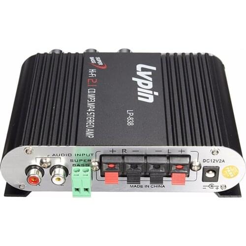 2020 Lvpin838 12V 14cm x 10.5cm x 4cm HiFi Stereo Amplifier Amplificador Audio Receiver For Home Theater And Auto Car